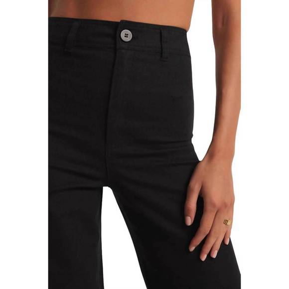 NEW Z SUPPLY rilynn twill pants in black - Picture 5 of 5